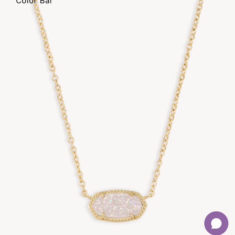 Kendra Scott Elisa Gold Pendant Iridescent Drusy